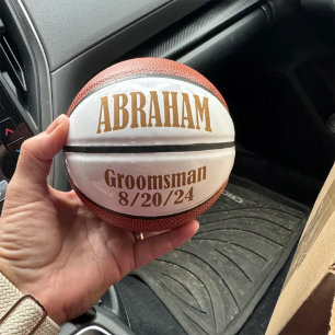 Custom Wedding Trauzeuge Keepake Basketball