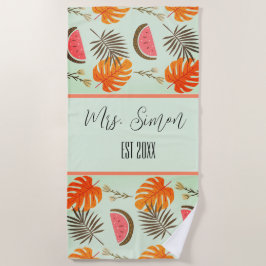 Custom Wedding Tropical Hawaiian Strandtuch