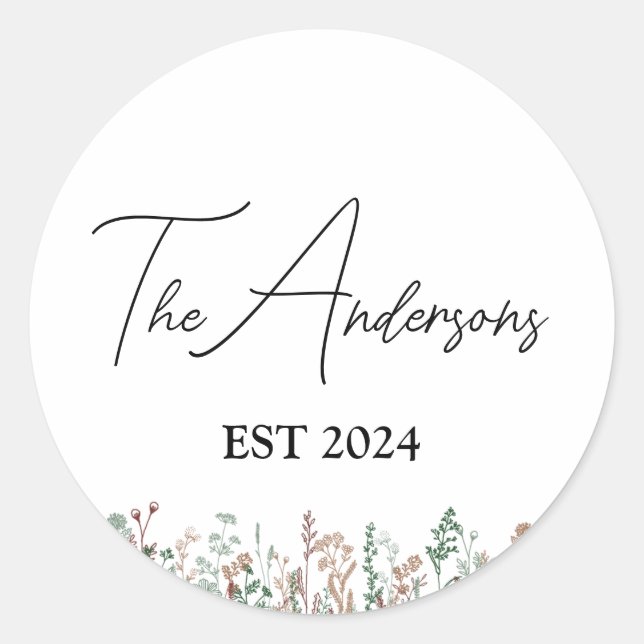 Custom Wedding Umschlag Aufkleber (Vorderseite)