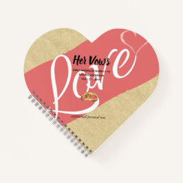 Custom Wedding Vow Books Rustic | HER VOWS Journal Notizbuch