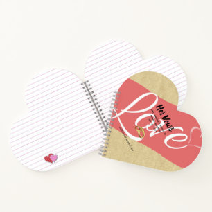 Custom Wedding Vow Books Rustic   HER VOWS Journal Notizbuch