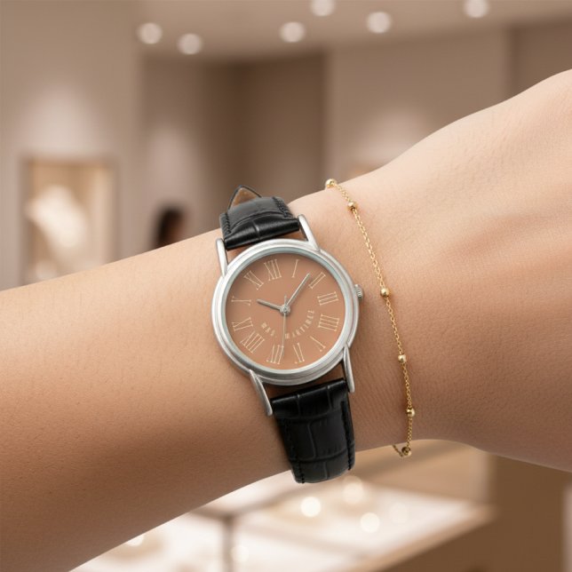 Custom Wedding Watch Gift for Husband or Wife Armbanduhr (Custom Hubby and Wifey Present for Newlyweds, His and Hers Personalized Bride and groom gift)