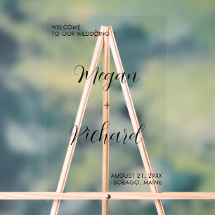 Custom Wedding Welcome Modern Wedding Eintritt Acrylschild