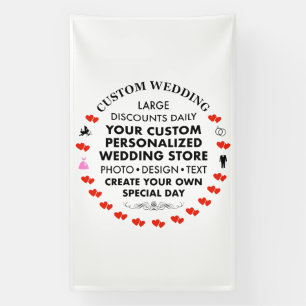 Custom Wedding Welcome Sign 10' x 6' Vinyl Banner