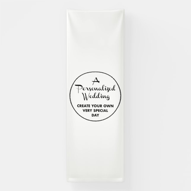 Custom Wedding Welcome Sign 12' x 4' Vinyl Banner (Vertikal)