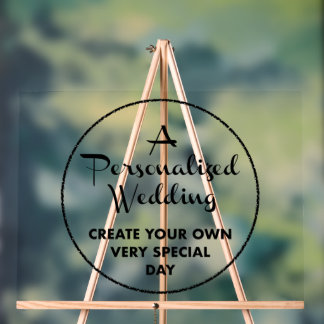 Custom Wedding Welcome Sign 18" x 24" Acryl Acrylschild