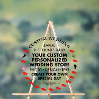 Custom Wedding Welcome Sign 20" x 30" Acryl Acrylschild