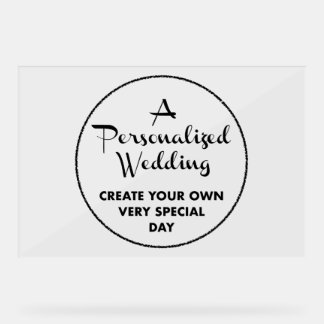 Custom Wedding Welcome Sign 24" x 36" Acryl Acrylschild