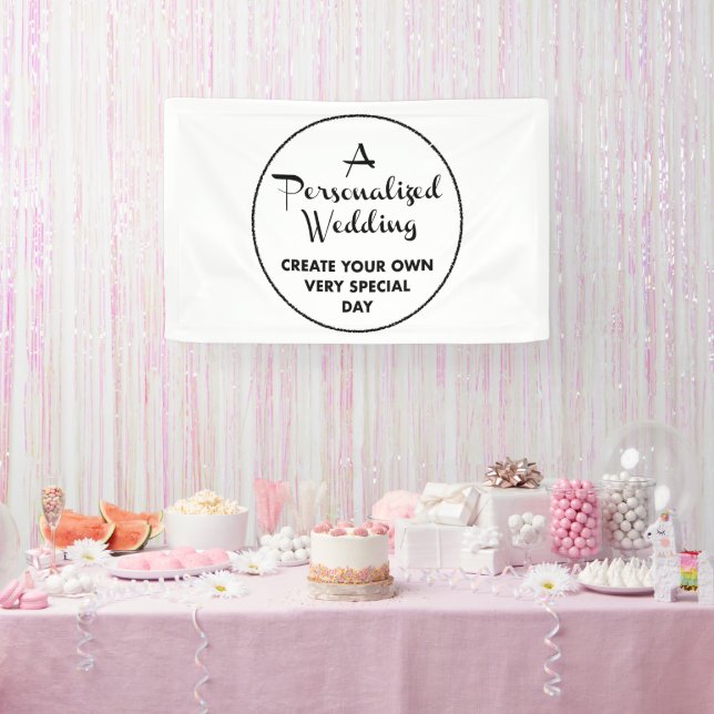 Custom Wedding Welcome Sign 2.5' x 4' Vinyl Banner (Party)