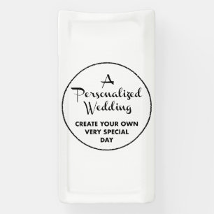 Custom Wedding Welcome Sign 2' x 1' Vinyl Banner