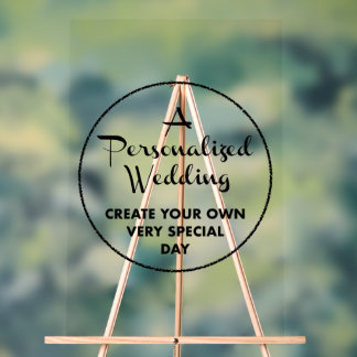 Custom Wedding Welcome Sign 30" x 20" Acryl Acrylschild