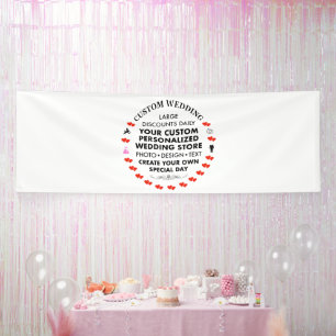 Custom Wedding Welcome Sign 4' x 12' Vinyl Banner