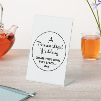 Custom Wedding Welcome Sign - 4" x 6" Pedestation Sockelschild