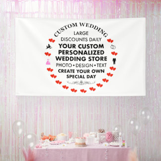 Custom Wedding Welcome Sign 6' x 10' Vinyl Banner