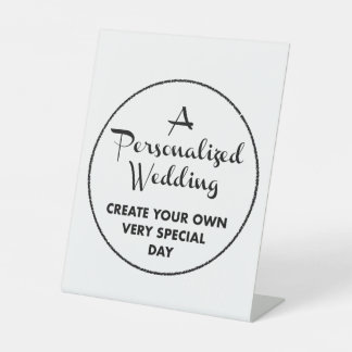 Custom Wedding Welcome Sign - 8" x 10" Pedestal Sockelschild
