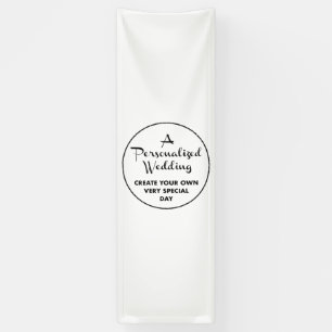 Custom Wedding Welcome Sign 8' x 2.5' Vinyl Banner