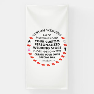 Custom Wedding Welcome Sign 8' x 4' Vinyl Banner