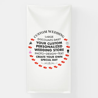 Custom Wedding Welcome Sign 8' x 4' Vinyl Banner