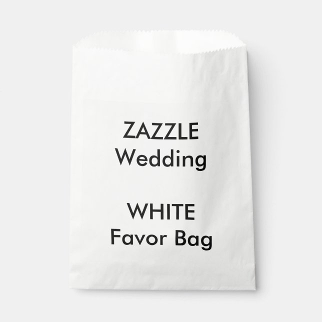Custom Wedding WHITE Paper Fevor Bag Geschenktütchen (Vorderseite)