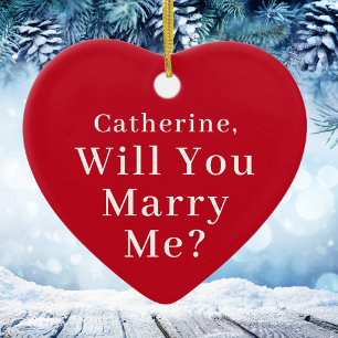 Custom Weihnachten Vorschlag werden Sie heiraten m Keramik Ornament