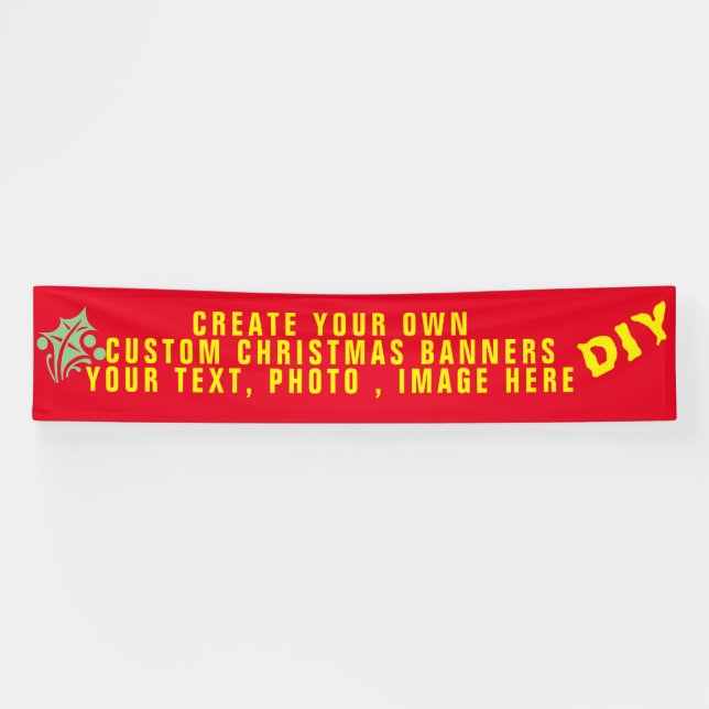 Custom Weihnachtsbanner, DIY Outdoor Holiday Banner (Horizontal)