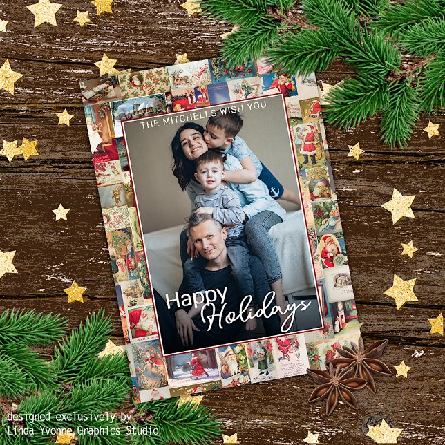 Custom Weihnachtsfeiertage Gruß Muster Urlaub Feiertagskarte (Von Creator hochgeladen)