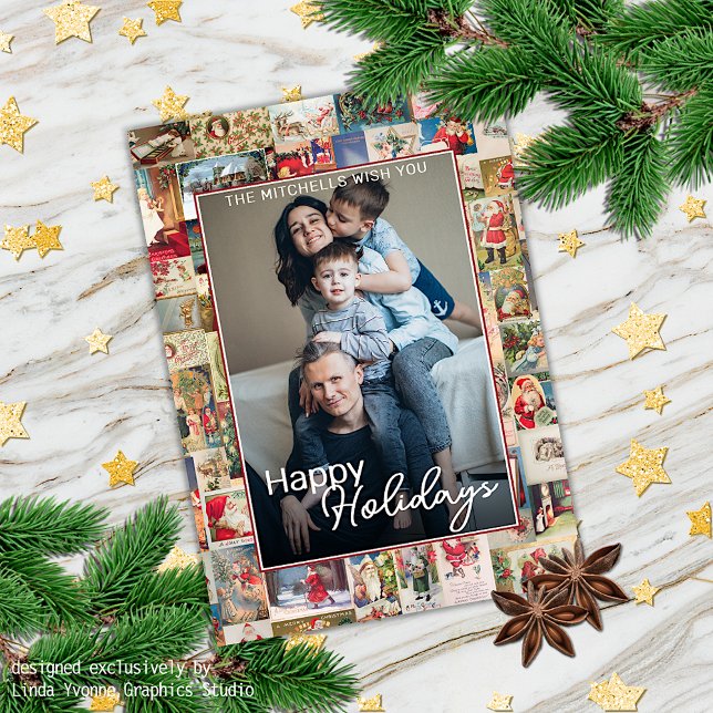 Custom Weihnachtsfeiertage Gruß Muster Urlaub Karte (Von Creator hochgeladen)