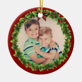 Custom Weihnachtsmann Fügen Sie Ihre Kinder Foto R Keramik Ornament