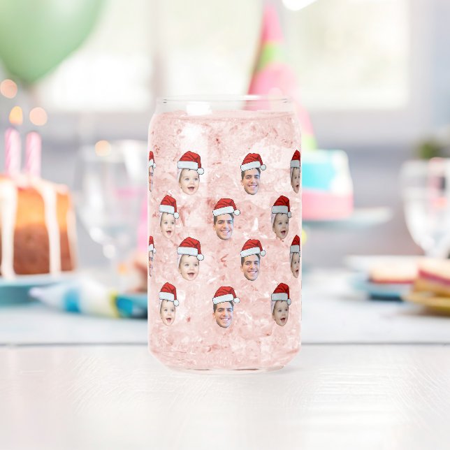 Custom Weihnachtsmannmütze Face Weihnachtsgeschenk Dosenglas (Insitu (Geburtstag))