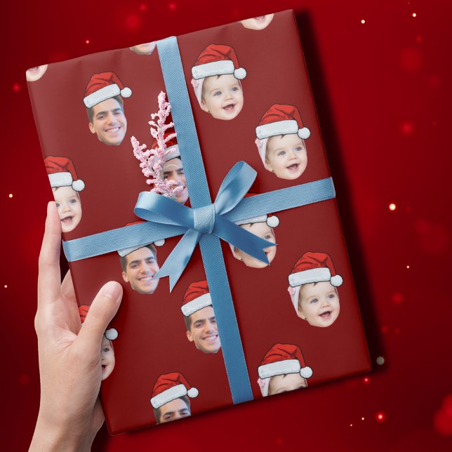 Custom Weihnachtsmannmütze Face Weihnachtsgeschenk Geschenkpapier (Von Creator hochgeladen)
