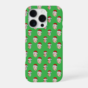 Custom Weihnachtsmannmütze Face Weihnachtsgeschenk iPhone 16 Pro Hülle