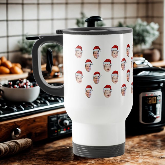 Custom Weihnachtsmannmütze Face Weihnachtsgeschenk Reisebecher (Von Creator hochgeladen)