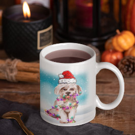 Custom Weihnachtsmannmütze Frohe Weihnachten malte Kaffeetasse