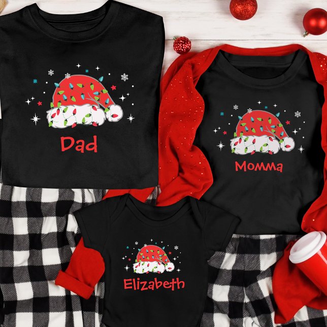 Custom Weihnachtsmannmütze Matching Family Weihnac T-Shirt (Von Creator hochgeladen)