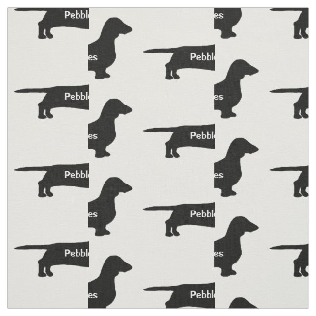 Custom Weiner Dog Silhouette Stoff (Muster)