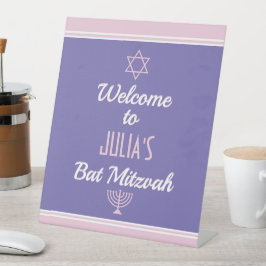 Custom Welcome for Bat Mitzvah Sockelschild