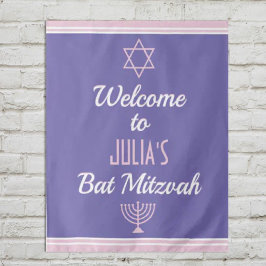 Custom Welcome for Bat Mitzvah Wandteppich