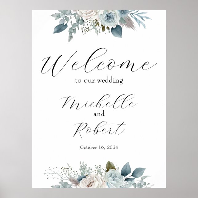 Custom Welcome Wedding Sign Poster (Vorne)