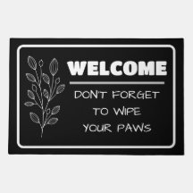 Custom Welcome Wischen Sie Ihre Paws Boho Niedlich