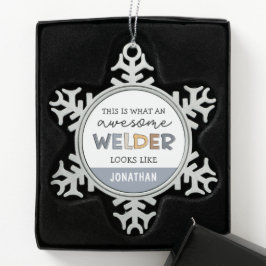 Custom Welder Funny Phantastisch Welder Geschenke Schneeflocken Zinn-Ornament