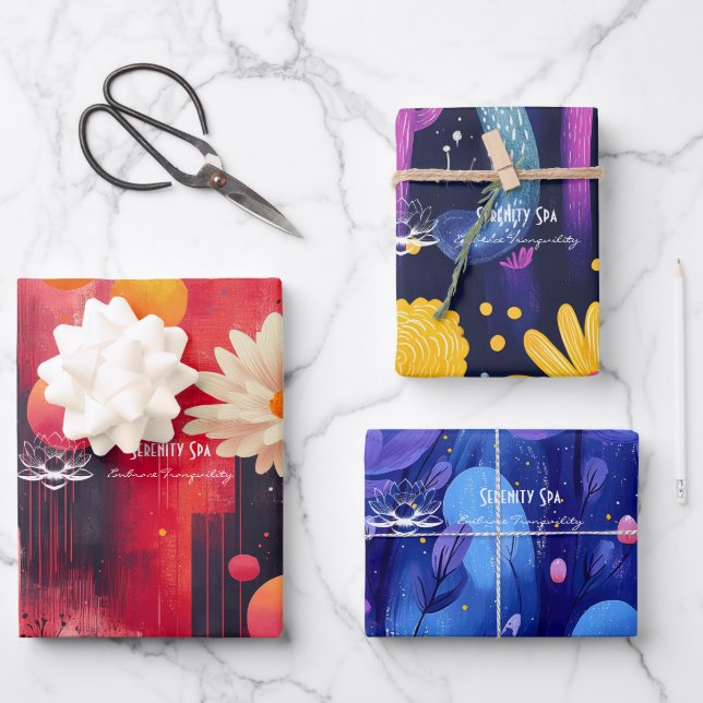 Custom Wellness Product Wrap - Business Retailer Geschenkpapier Set (Vorderseite)