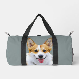 Custom Welsh Corgi Dog Personalisiert Zeichnend Duffle Bag