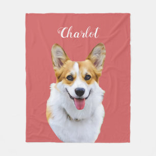 Custom Welsh Corgi Dog Personalisiert Zeichnend Fleecedecke