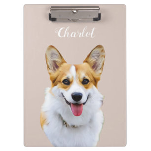Custom Welsh Corgi Dog Personalisiert Zeichnend Klemmbrett