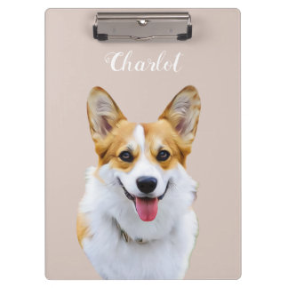 Custom Welsh Corgi Dog Personalisiert Zeichnend Klemmbrett