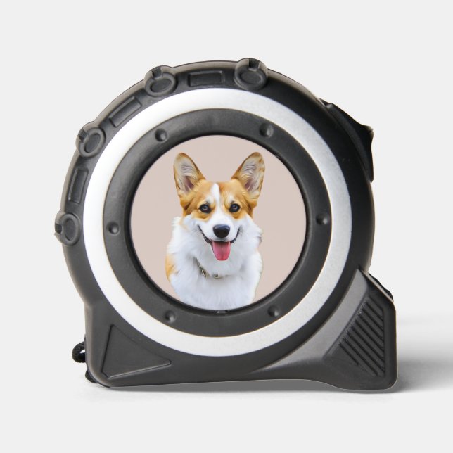 Custom Welsh Corgi Dog Personalisiert Zeichnend Maßband (Vorderseite)