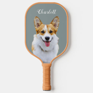 Custom Welsh Corgi Dog Personalisiert Zeichnend Pickleball Schläger