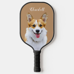 Custom Welsh Corgi Dog Personalisiert Zeichnend Pickleball Schläger