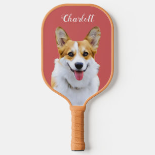 Custom Welsh Corgi Dog Personalisiert Zeichnend Pickleball Schläger