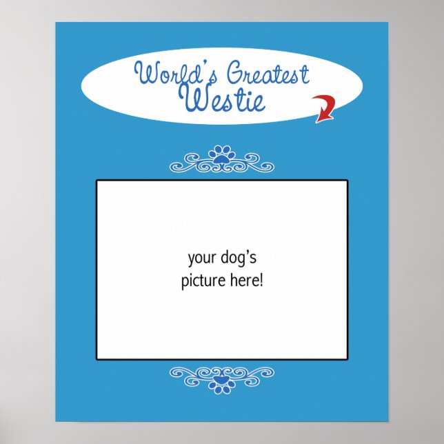 Custom Weltbest Westie Poster (Vorne)